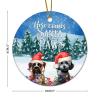 Here Comes Santa Paws King Charles Spaniel Woodland Christmas Ornament, 8.1 cm view 2