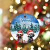 Here Comes Santa Paws King Charles Spaniel Woodland Christmas Ornament, 8.1 cm view 3