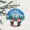 Here Comes Santa Paws King Charles Spaniel Woodland Christmas Ornament, 8.1 cm view 4