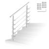 Randaco Stainless Steel Handrail Railing, Indoor/Outdoor, 100 cm, 5 Crossbars view 1