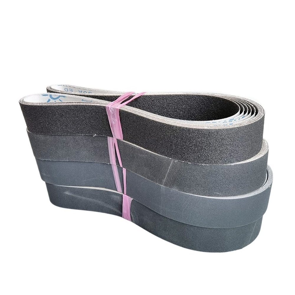 ICAMAS 5-Piece 50 x 1,500 mm Silicon Carbide Sanding Belts for Metal, Grit 60