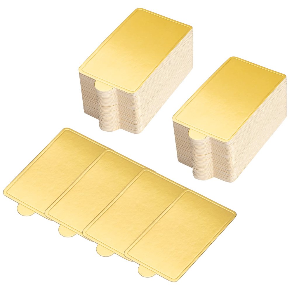 MengH-SHOP Gold Rectangular Cake Boards, 100-Pack