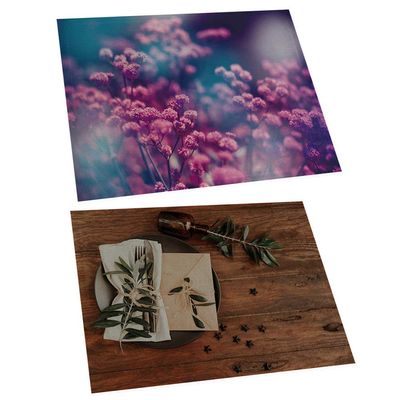 6-Piece Leaf Floral Print Placemats, Heat-Resistant, Washable, Non-Slip, 42 x 32 cm, 3# One Size (8# One Size)