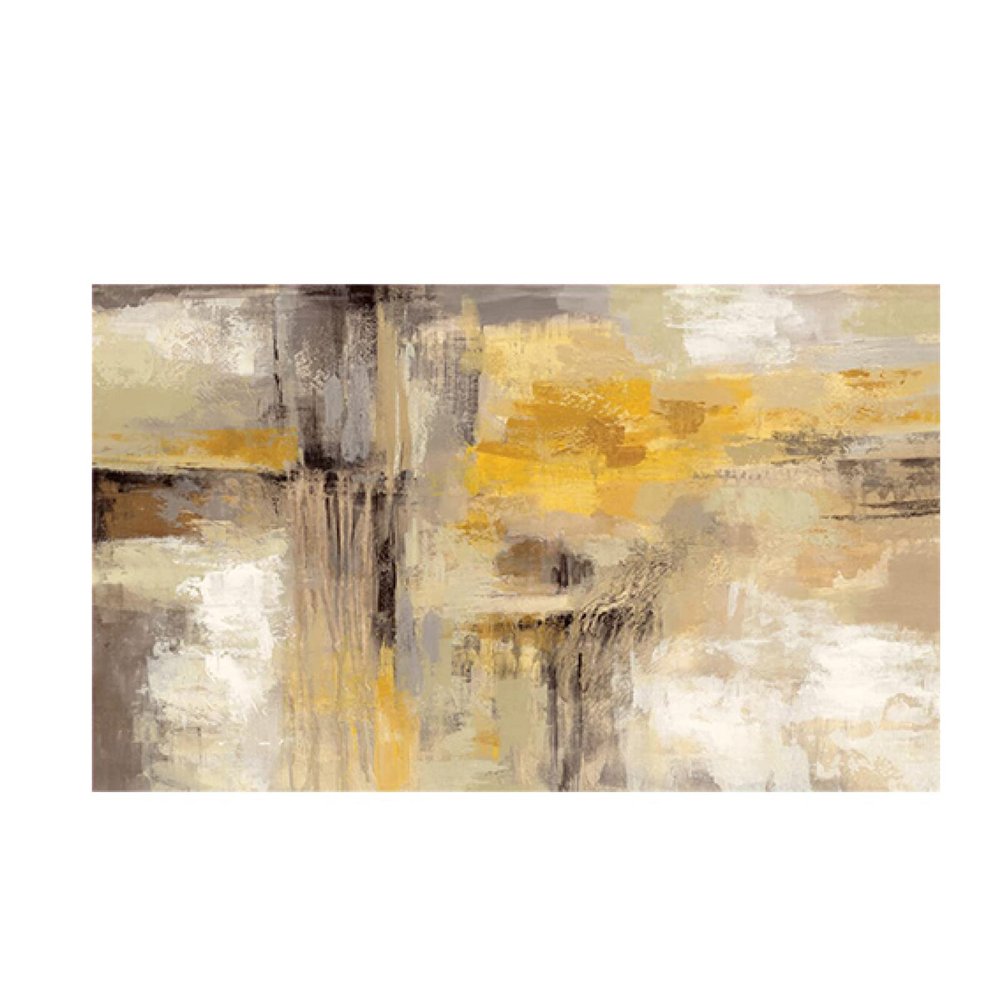 GSHRED Gold-Tone Abstract Canvas Painting, Scandinavian Wall Art, Unframed, 60 x 80 cm