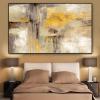 GSHRED Gold-Tone Abstract Canvas Painting, Scandinavian Wall Art, Unframed, 60 x 80 cm view 2
