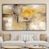 GSHRED Gold-Tone Abstract Canvas Painting, Scandinavian Wall Art, Unframed, 60 x 80 cm view 3