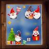 Christmas Window Clings, 10-Piece Set, Glitter Elf or Santa Motifs view 1