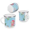 Mr. & Mrs. Panda Camping Enamel Mug – Bear and Mouse Sledding view 4