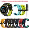 TONECY Silicone Replacement Watch Band for Garmin Forerunner 235/220/230/620/630/735XT, Black/Blue view 2