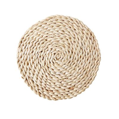 Woven Corn Bran Placemat, Heat-Insulating Non-Slip Dining Table Mat, 30 × 45 cm