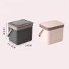 BOSUGE Trash Can, Camping and Household Wastebasket, Wall-Mounted Kitchen Desk Bin, Small with Lid and Storage Box (Color: Solid Color) view 2