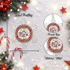 Merry Christmas Floral Snowman Metal Snowflake Hanging Ornament, Winter Farmhouse Buffalo Plaid Christmas Tree Decor for Kids, 7.6 cm view 2
