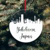 Acrylic Christmas Ornament, Yokohama Skyline, Japan, 7.6 cm, Red Cord view 1