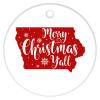 Merry Christmas Y'all Iowa 2022 Ceramic Christmas Ornament view 4