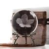 60 mm Laser-Engraved 3D Crystal Ball with Cherry Blossom Figure Paperweight view 4