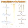 Tcomhk 5-Piece Cupcake Stand Set with 2 XL 3-Tier Stands and 3 Appetizer Trays, Wave view 4