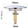 Duendhd Bathtub Stopper with Universal Fit, Double Seal and Chrome Finish view 3