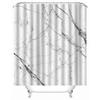VASENA Marble Shower Curtain, 180 x 200 cm, Geometric 3D Pattern view 3