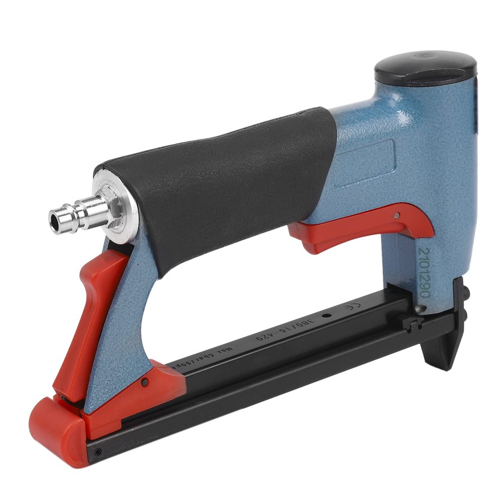 1/2 Pneumatic Air Stapler Nailer, Fine Stapler Tool for Furniture, Blue, 4–16 mm
