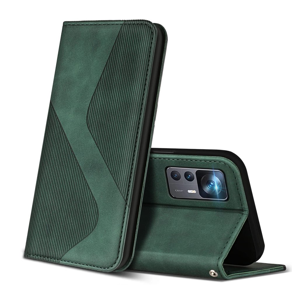 ZONNAVI Flip Wallet Case for Xiaomi 12T / 12T Pro, PU Leather, Green