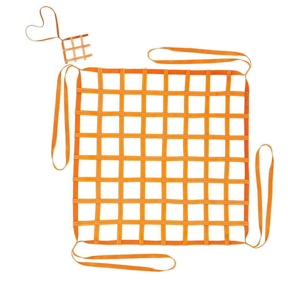 GUODDM Lifting and Moving Net for Heavy Objects, Polyester Cargo Net (1 x 1 m, 10 cm Mesh, 1 t Capacity)