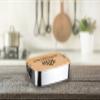 Tassenbrennerei Lunch Box with Saying “A Superhero Without a Cape Is Called Dad” – 1000 ml Stainless Steel Box with Engraved Bamboo Lid, Gift for Dad view 3