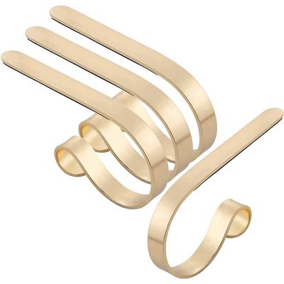 4-Pack Metal Christmas Stocking Mantel Hooks