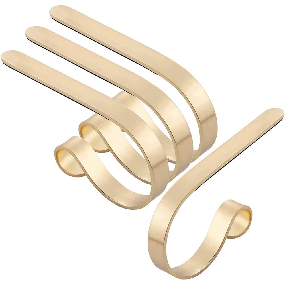 4-Pack Metal Christmas Stocking Mantel Hooks
