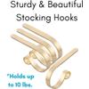 4-Pack Metal Christmas Stocking Mantel Hooks view 3