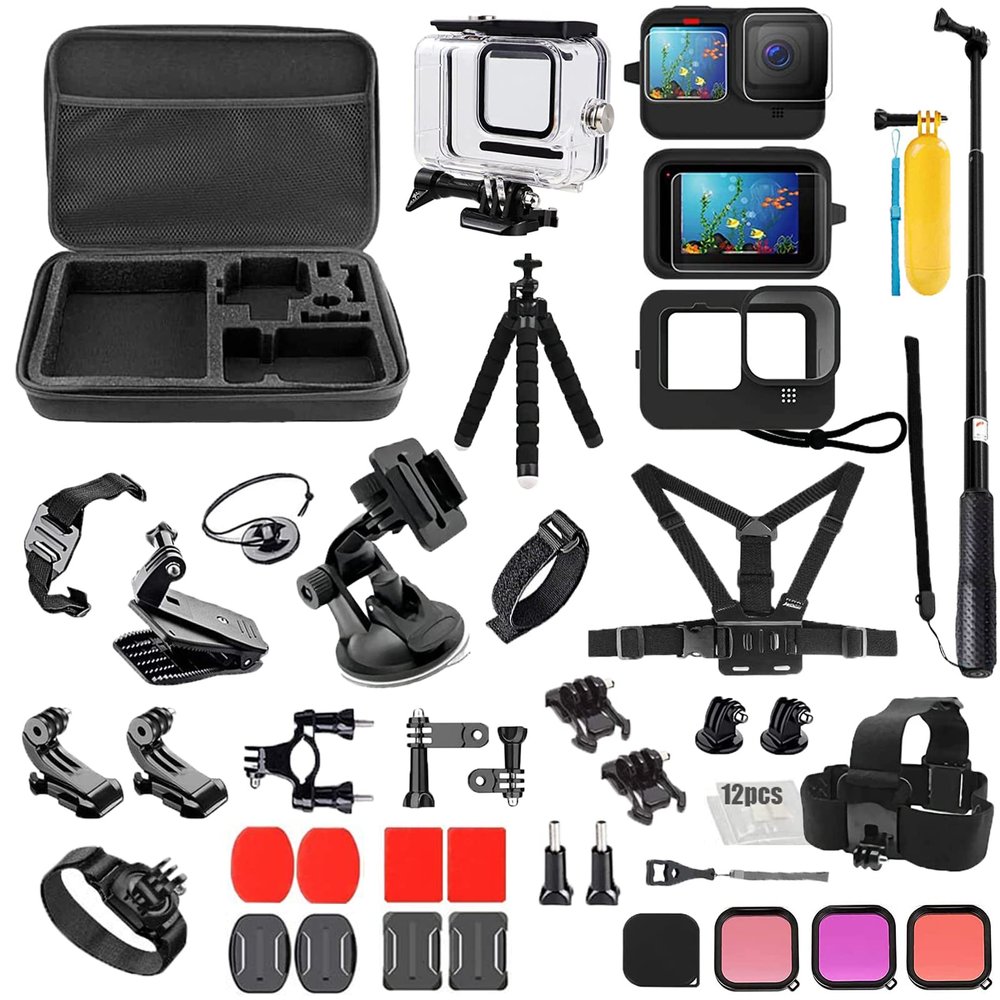 Pikioraz 52-in-1 Action Camera Accessory Kit for GoPro HERO 12/11/10/9