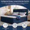 Best For Home Vivre Boxspring Bed 140x200 cm with Storage, H3 Mattress and Topper view 2
