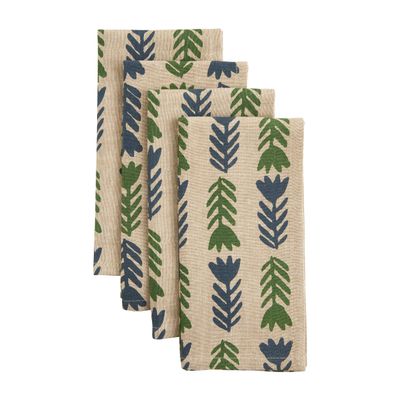 Mud Pie Fabric Napkins, Floral Pattern, 18 x 18 in