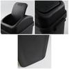 HOMMP Swing-Top Wastebasket, 2 Liters, Small, Black view 3