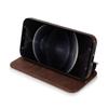 DENSUL PU Leather Folio Case for iPhone 14 Series, Card Holder, Magnetic, Shock-Resistant, Brown, iPhone 14 Pro 6.1" view 3