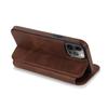 DENSUL PU Leather Folio Case for iPhone 14 Series, Card Holder, Magnetic, Shock-Resistant, Brown, iPhone 14 Pro 6.1" view 4