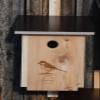 Premium Untreated Larch Wood Nesting Box for Great Tits, NABU-Style view 3