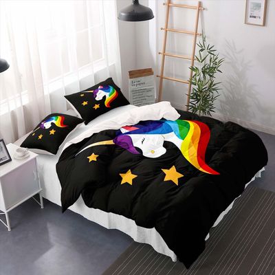 huitutu Rainbow Unicorn Duvet Cover Set 200x220 cm
