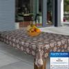 laro Washable PVC Oilcloth Tablecloth, Christmas Snowflake Brown, 100 x 160 cm view 1