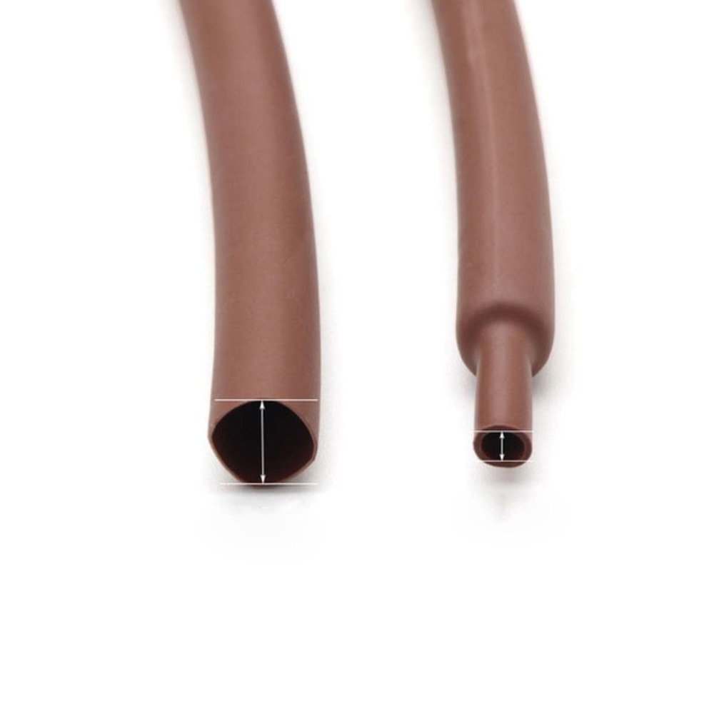 1 m, 16 mm Heat-Shrink Tubing, 2:1 Polyolefin, Brown