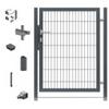 Premium Garden Gate for Double Wire Mesh Fence, Anthracite, 800 x 1500 mm view 1