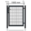 Premium Garden Gate for Double Wire Mesh Fence, Anthracite, 800 x 1500 mm view 3