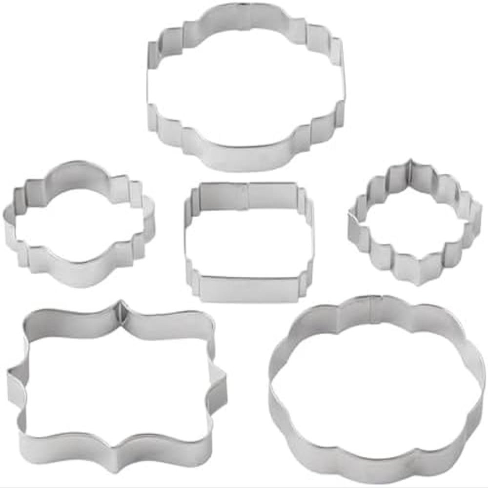 Wilton Cut-Outs Plaque Cookie Cutters, Set of 6
