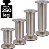 Stahlia Adjustable Furniture Legs, Set of 4, 35 cm, Brushed Stainless Steel Look, 38 mm view 2
