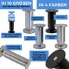Stahlia Adjustable Furniture Legs, Set of 4, 35 cm, Brushed Stainless Steel Look, 38 mm view 3