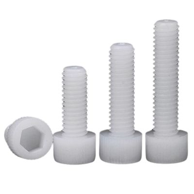 100 White Nylon Socket Head Screws, M5 x 30 mm, for DIY Model Drones, Telescope Mounts and Mechanical/Electronic Accessories