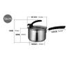 TATSEN 304 Stainless Steel Cookware Set with Nonstick Frying Pan, 3-Piece Set with Lids view 3