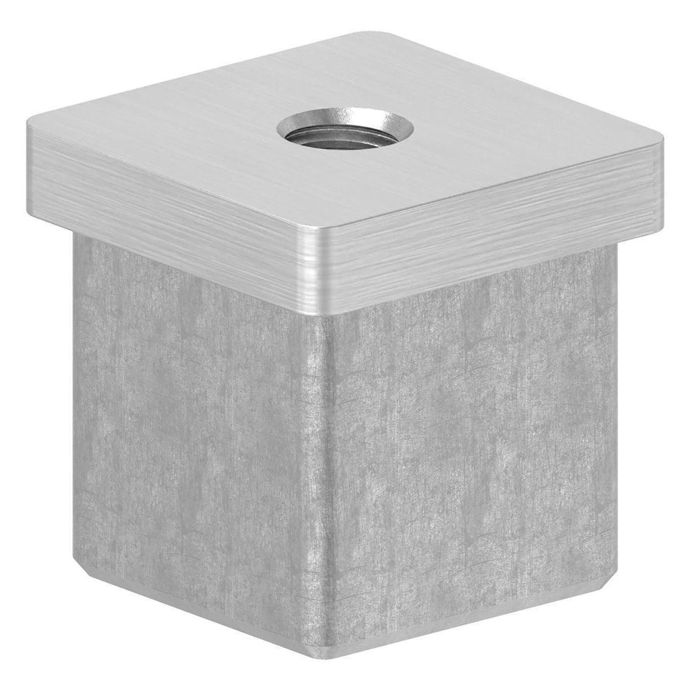 STEINBACHER Stainless Steel Insert Cap for 30 x 30 x 2.0 mm Square Tube, V2A, M8