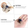 EdirFtra 2-Piece Fisherman Statue Set, Mini Chinese Fisherman Figures for Fish Tanks, Bonsai and Ponds view 2