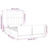 vidaXL Bed Frame Without Mattress Light Gray 120x200 cm Velvet view 3