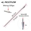 ACCMOS Spine 800 Carbon Hunting Arrows, 6.2 mm ID, Gray Feathers, 27 in, 12-Pack view 4